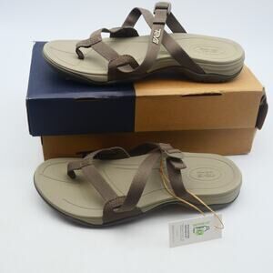 NEW Teva Women's 6 Ascona Flip Flops Sandals Chocolate Chip Brown Hiking